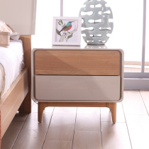 Nordic Bed Head Cabinet Minimalist Modern Bedroom Assembly Large Capacity Simple Bed Head Cabinet Solid Wood Lockers Multifunction