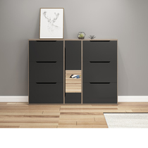 Ultra-thin narrow shoe cabinet 17cm home door Nordic modern simple home flip bucket multi-functional shoe stool shoe cabinet