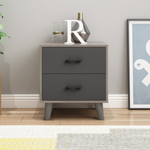 Nordic Bed Head Cabinet Modern Minimalist Bedroom Furniture Solid Wood Feet Simple Storage Drawer Containing Cabinet Trendy Bedside Cabinet