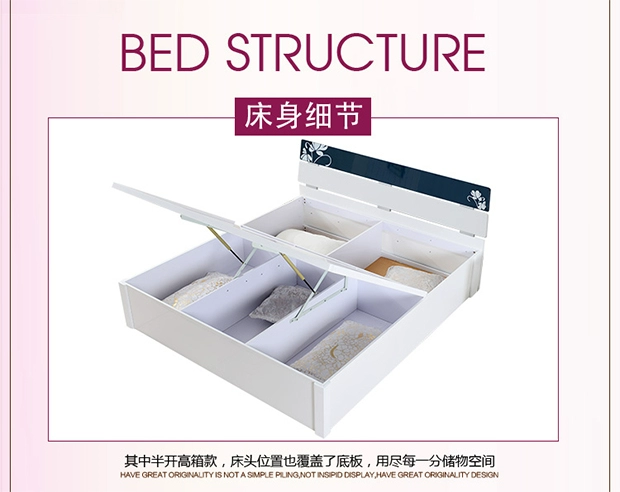 Phòng ngủ Suite Nội thất kết hợp Bộ bàn ghế Master Tủ quần áo Tủ quần áo đơn giản hiện đại Sơn sáu bộ giường hộp