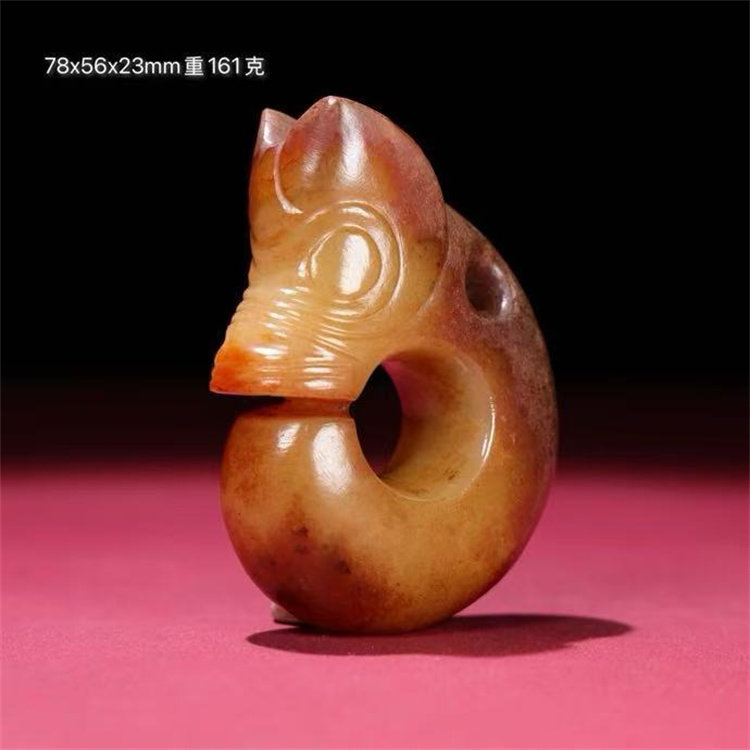 文玩和田玉红山文化猪龙挂件老玉和田玉石猪龙挂饰古玉猪龙配饰
