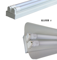 High bright LED bracket light Full set of t8 fluorescent lamp transformation Single double tube with cover lamp bracket 1 2 meters 40w