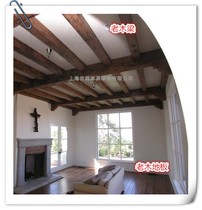 Country house special old wood beam Solid wood ceiling decorative beam Decorative line package beam package column decorative panel