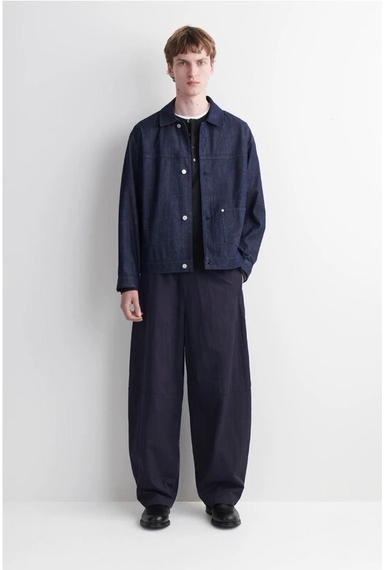 C*S Men's Casual Style Patchwork Elastic Waist Wide-Leg Pants Blue 2026 Spring New Arrival 1343893001 C*S Men's Casual Style Patchwork Elastic Waist Wide-Leg Pants Blue 2026 Spring New Arrival 1343893001