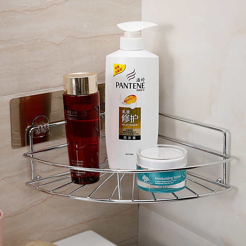 Biqing Bathroom Suction Cup Shelve Shelve Wall-mounted Kitchen Toilet Toilet Toilet Bathroom tripod Corner Rack Containing Shelf 