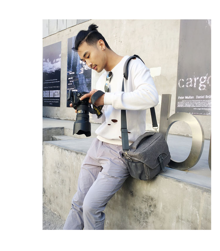 Túi đựng máy ảnh DSLR Túi đeo chéo vai đơn Canon 700D800D80DM6 Nikon D800D810D850D80 - Phụ kiện máy ảnh kỹ thuật số balo xiu jian