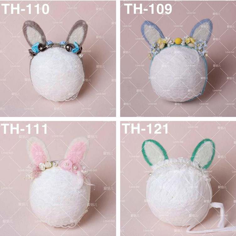 Sơ sinh mũ chụp ảnh head flower vành đai tóc ban nhạc triển lãm khác trăng tròn trăm ngày Châu Âu ảnh màu xám chỉ tai bộ vest trẻ em