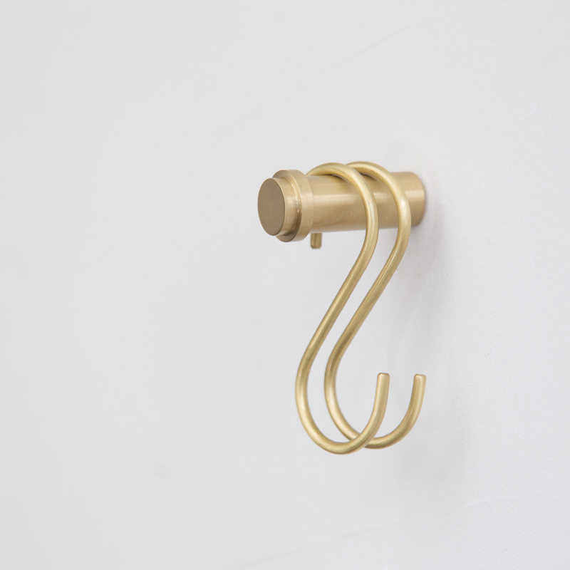 Nordic wall wall-mounted brass hook Hyon-off hanging clothes hook in door clothes key hook pure copper gold cloak hook