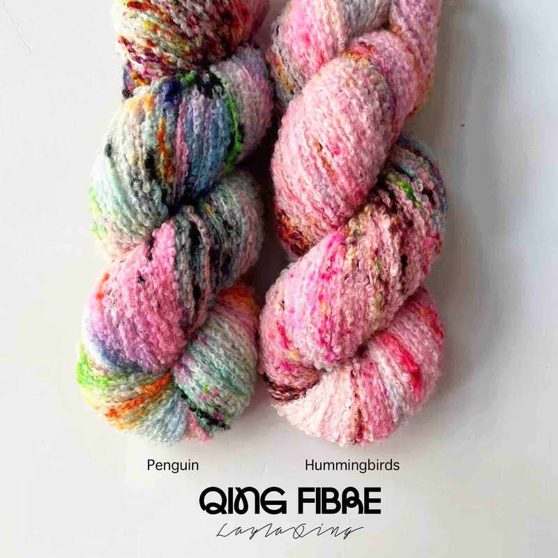 Qing Fiber Teddy British Wool Hand-Dyed Yarn Wool Loop Yarn 100g 220m Qing Fiber Teddy British Wool Hand-Dyed Yarn Wool Loop Yarn 100g 220m