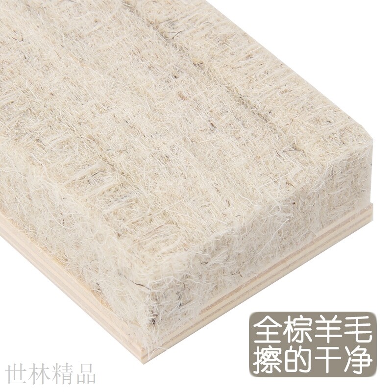 Spot wood blackboard eraser felt brown wool No static white board polished chalk wipe wood school supplies-Taobao