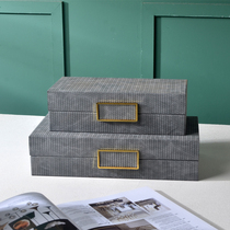 Living room wine cabinet decoration ornaments modern light luxury entry porch shoe cabinet key storage box jewelry box leather