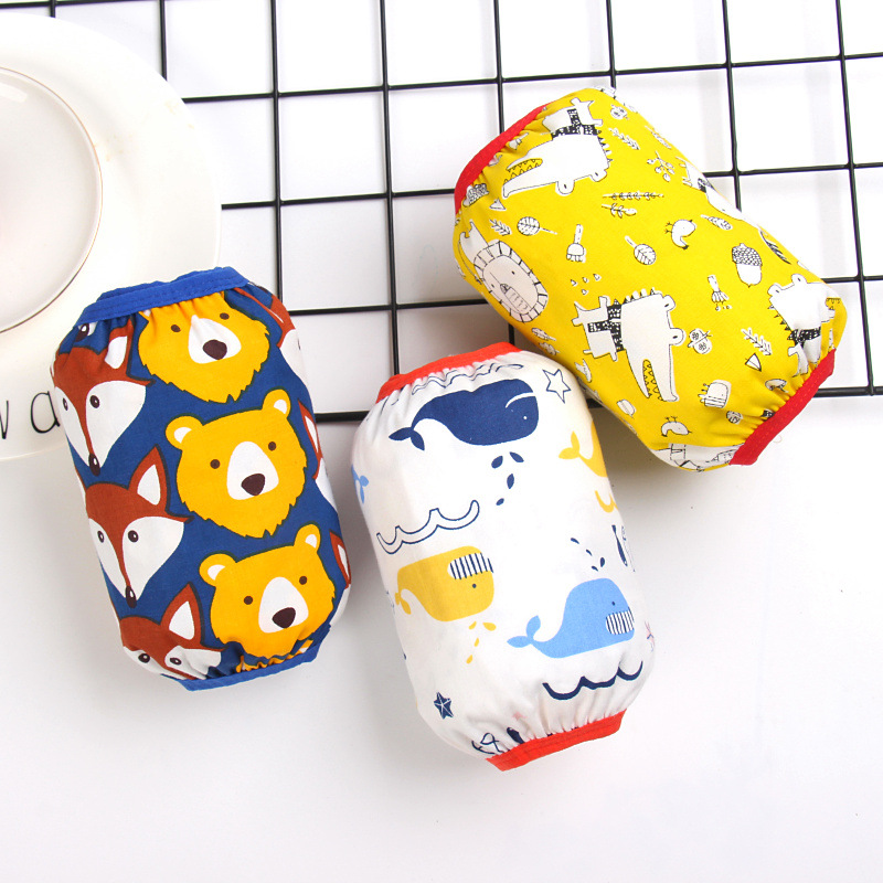 2020 new children pure cotton sleeves Autumn Winter Cartoon Protective Sleeves Manufacturer Direct waterproof and anti-dirty baby sleeves