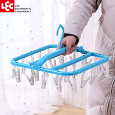 Клипса стойки lec折叠晾衣架室内窗外隐形晒衣架神器推拉多夹子家用