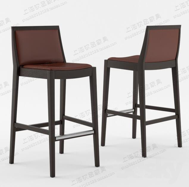 Nordic Solid Wood High Foot Chair Fashion Bar Stool New Chinese Style Bar Chair Modern Minima Casual Bar Bench Chair Home Chair 