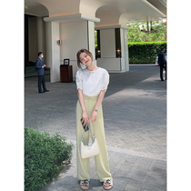 cchen Chen_Suit wide-leg pants womens thin section 2022 summer new loose casual high-waisted floor mopping pants