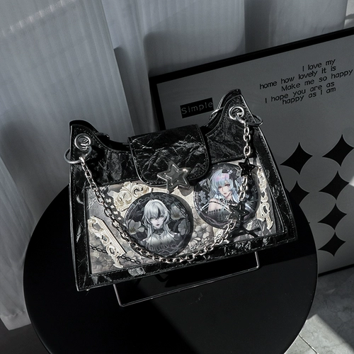 呜咚 Оригинальная универсальная сумка через плечо, прозрачный значок