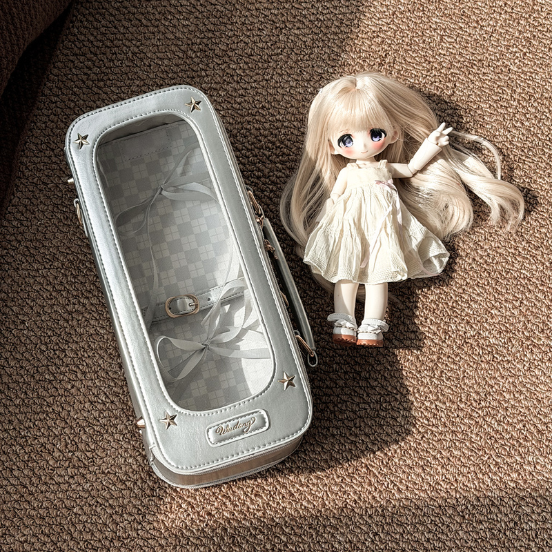 Wu Dong Shop Original Everyday Versatile Bjd Crossbody Transparent 1/6 Bjd Doll Bag Pain Bag for Girls [Doll Display Case]