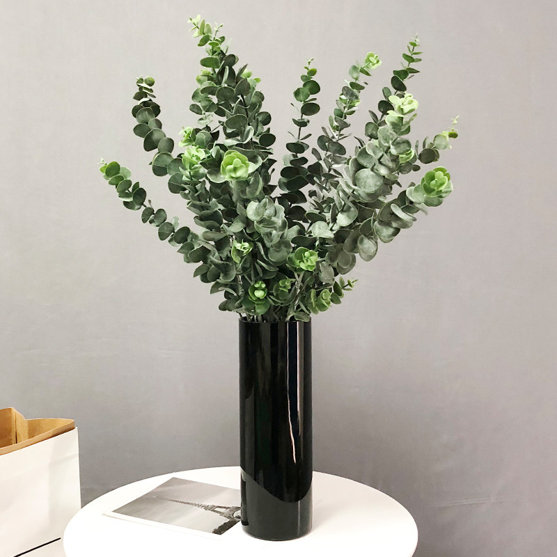 High-end simulation feel glue Eucalyptus foreign trade export wedding with grass wedding stage road lead flower art soft decoration landscaping