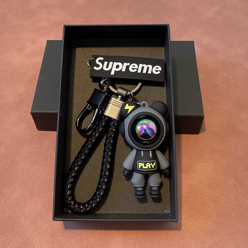 Cute Cartoon Lightning Bear Keychain for Men and Women, Personalized Bag Pendant, Car Keychain, Creative Small Gift