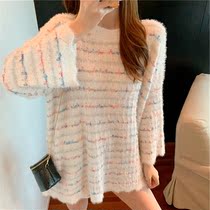 Fairy super fairy forest sweet little fresh fat fairy large size foreign style age-reducing sweater skirt Light ripe wind autumn woman