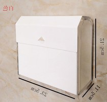 Toilet tissue box acrylic waterproof bathroom paper box toilet plastic square straw paper box toilet paper box without punching