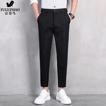 Rich Gui Bird Casual 90% Pants Men Summer Slim Fit Straight Drum Body Pure Color Pants Business Positive Dress Mens Pants