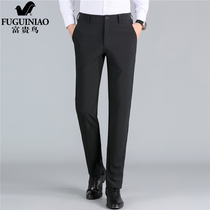 Rich and bird men Western Pants Business Positive Dress Casual Pants Men Summer Thin PURE COLOR FREE Straight Drum Suit Long Pants