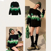 Сексуальный трехмерный свитер для влюбленных, свободный крой, изысканный стиль, в цветочек