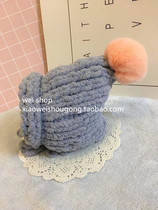  Korean pet small fresh soft waxy waxy rabbit hair ball ball wool handmade hat Cat dog large dog can be customized