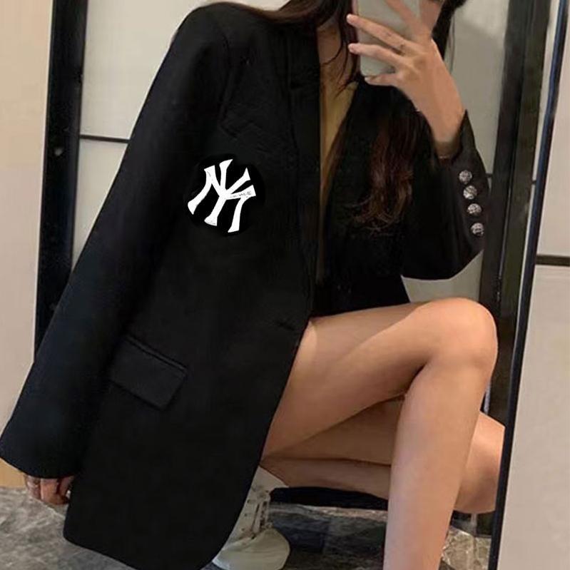 Black Embroidered College-Style Blazer for Women, Petite Size, High-End Design, Casual and Chic Niche Suit Jacket
