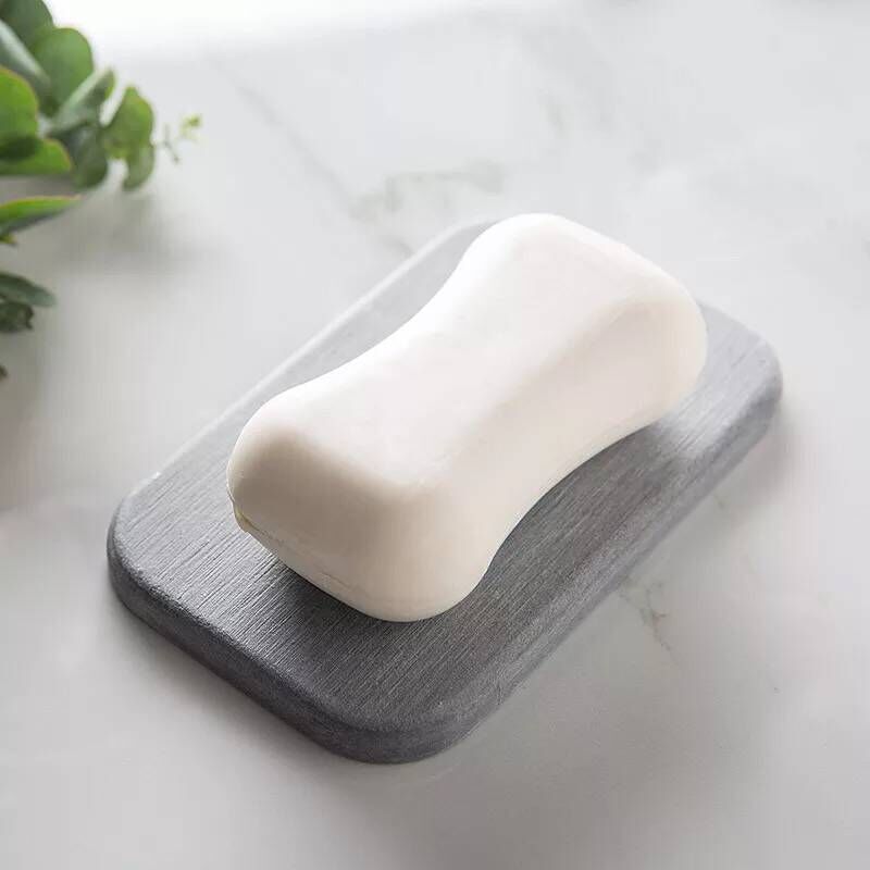 Kieselguhr Silicone Algae Clay Soapbox Makeup Room Creative Soap Box Travel Absorbent Moisture-Proof Soap Rack Soap Box