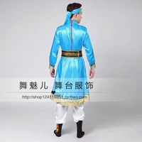 Dân tộc thiểu số mới Mông Cổ biểu diễn múa Tây Tạng trang phục áo choàng nam trung niên phù hợp với đồng cỏ áo nam đẹp