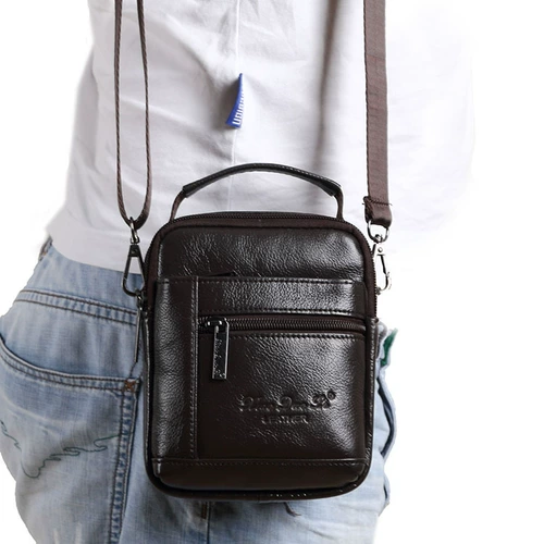 Маленькая небольшая сумка, универсальная кожаная сумка на одно плечо, 13 года, цвет, из натуральной кожи, воловья кожа