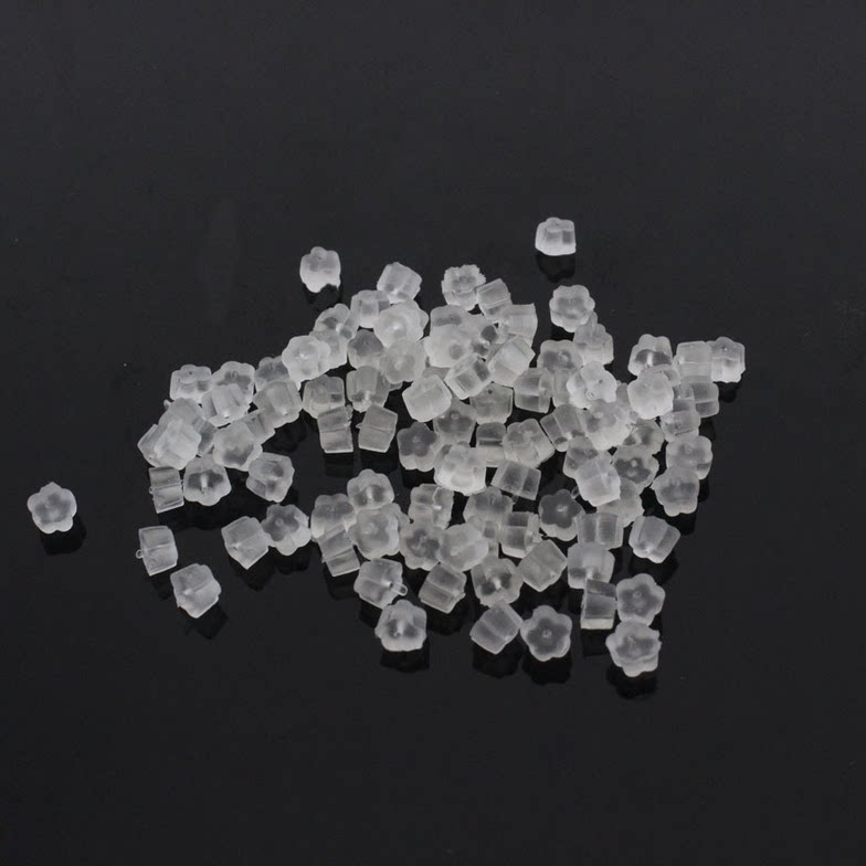 Transparent Silicone Plum Blossom Earplugs Earrings Back Plug Earplugs Earrings Anti-drop Buckle Waterproof Anti-Allergy Mini Invisible Earcaps