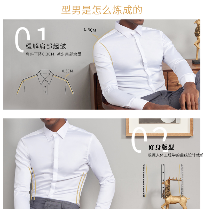 Áo sơ mi trắng nam dài tay cotton mềm mại miễn phí cửa tối nóng - Áo áo sơ mi họa tiết nam