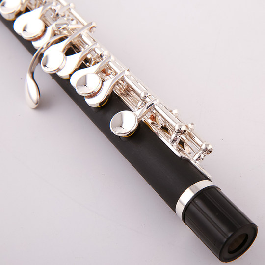 短笛乐器西洋合成乌木镀银海兹威纯乌木C调高音短笛初学专业演奏