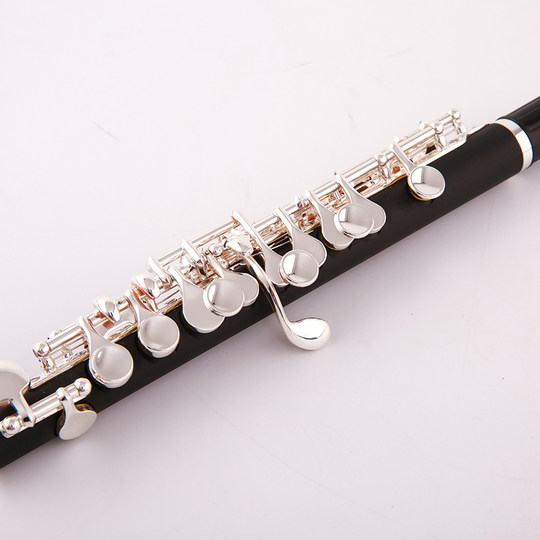 短笛乐器西洋合成乌木镀银海兹威纯乌木C调高音短笛初学专业演奏