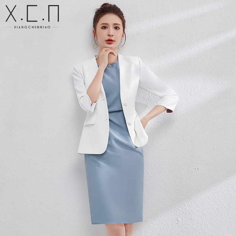 Spring Summer Suit Jacket Woman Advanced Design Sensation Temperament Van Commute West Suit Two Style Foreign Dress Work Clothes