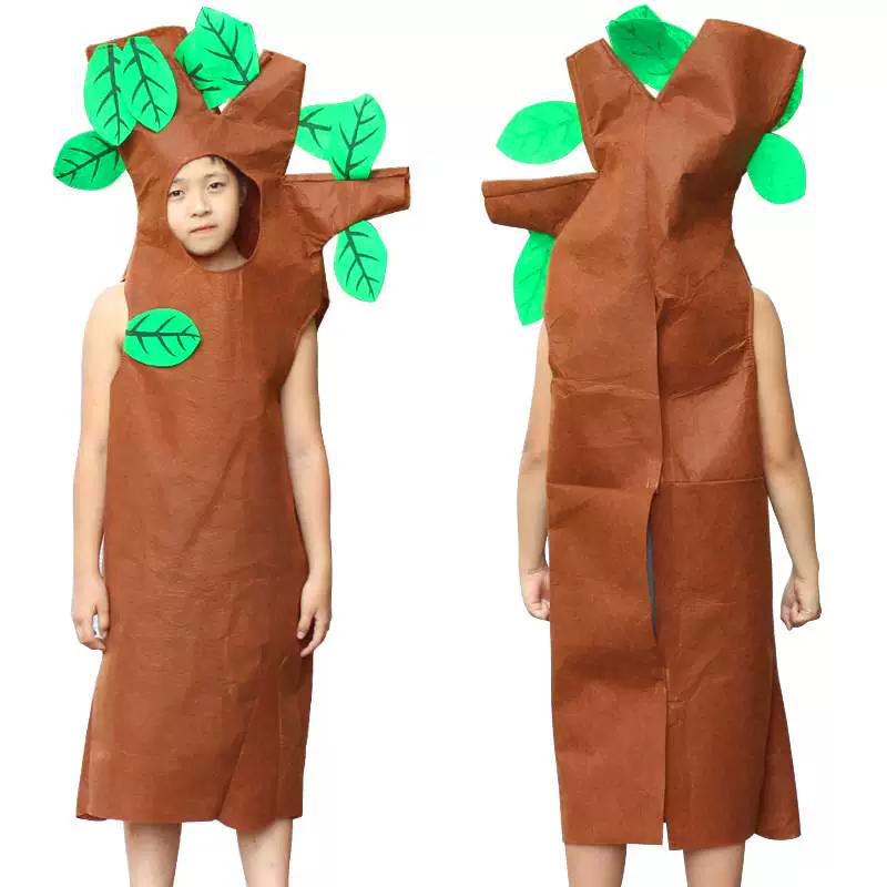 .Halloween mẫu giáo người lớn bảo vệ môi trường biểu diễn thời trang bằng tay các bé trai và bé gái trình diễn quần áo cho cây nhỏ - Trang phục
