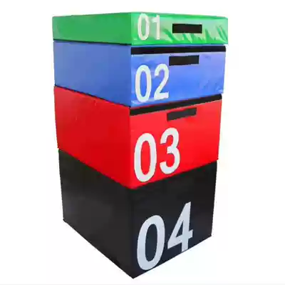 Pvc jumping box jumping stool four-level software combination Gymnastics Parkour Taekwondo Fitness bouncing explosive training