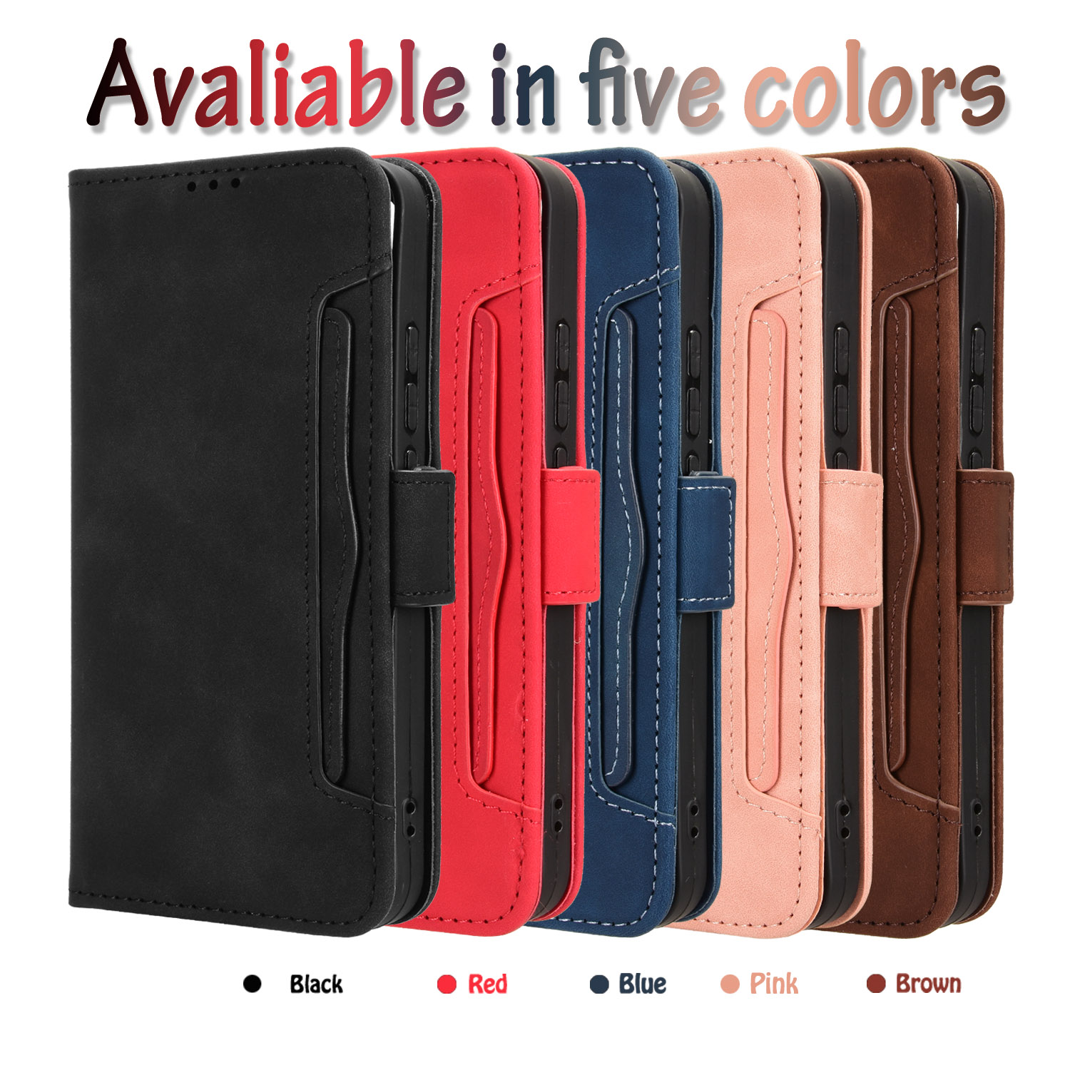 Suitable for Xiaomi Poco M8 Power 5G multi-card slot retro pattern leather phone case clamshell card anti-fall protective cover business plain leather for men and women