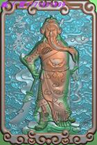 Fine engraving jdp plus Ruyi frame Xiangyun Station full body Kuan Kung Zhongyi Grey Wood Carving 46 Pendant Big Knife guan Gong