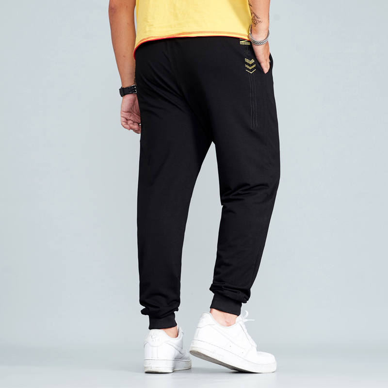 Summer Thin BOOS mùa xuân / Quần thể thao nam Casual Pants nam Tide Easy-to-Foot Fat Tăng Stakes Để Thêm Fat