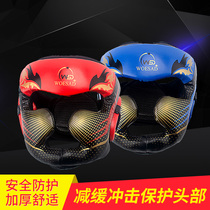 Boxing helmet Full protective head cover Head protection Sanda Muay Thai face protection Face protection Childrens protective gear Fight cap sheath