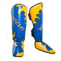 Muay Thai leg guard Sanda fight with the back of the foot flame boxing thickened fighting protective gear ankle support Taekwondo leg plate