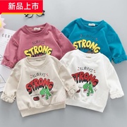 Trẻ em t-shirt bé 1-2 tuổi Hàn Quốc phiên bản nhấn áo dưới 3 chàng trai mùa xuân quần áo dài tay không khí 4 quần áo trẻ em phim hoạt hình