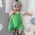 Baby T-shirt quần dây đeo hai mảnh bộ quần áo sơ sinh mùa hè thường mới bé bộ 