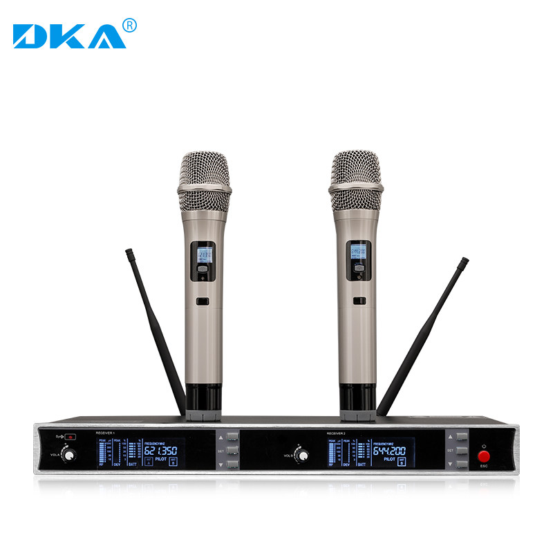 DKA Professional Wireless Microphone Home Singing Outdoor Performance Stage KTV Meeting Room One Drag Two Microphone K Song