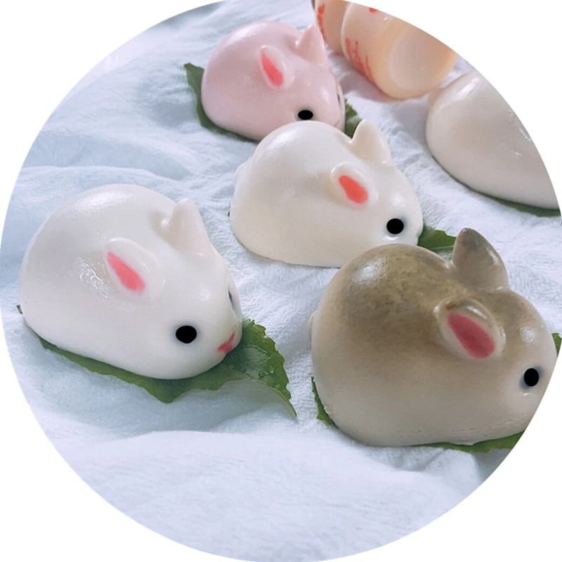 Douyin.net 3D Rabbit Sữa Jelly Khuôn Bunny Jelly Silicone Pudding Bánh Mousse Bánh Tart Bánh hình móng ngựa - Tự làm khuôn nướng