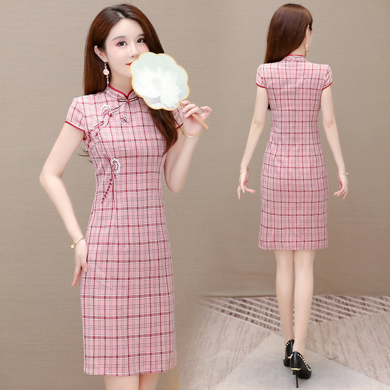 Small dress 2021 new summer female young style self-cultivation temperament thin cheongsam improved skirt